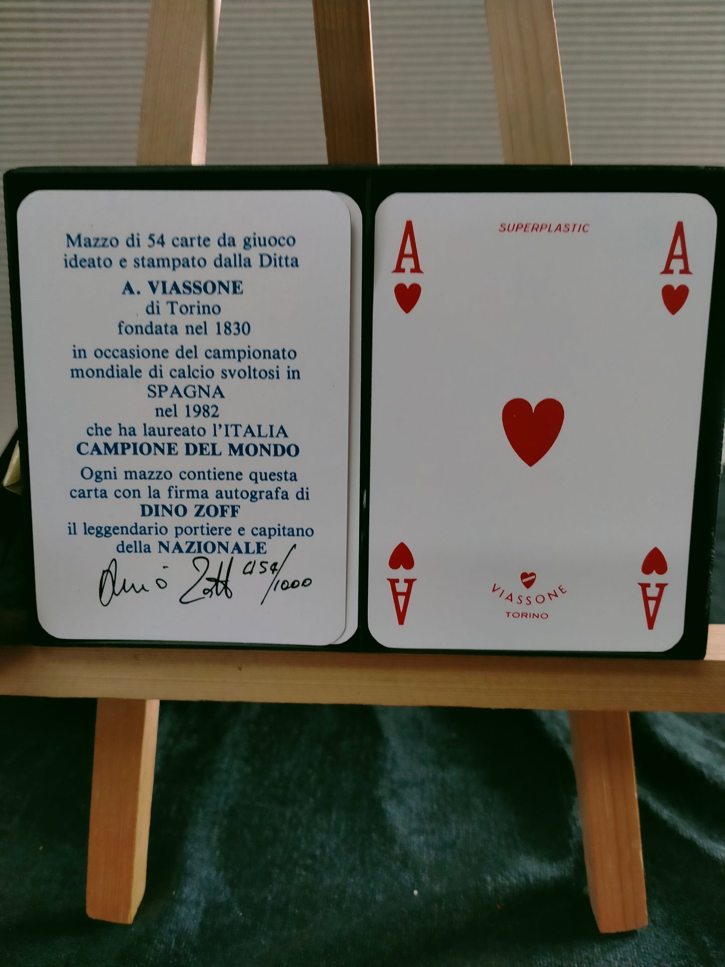 Carte da gioco “Italia campione del mondo”. Spagna 1982. Tiratura limitata a 1000 esemplari