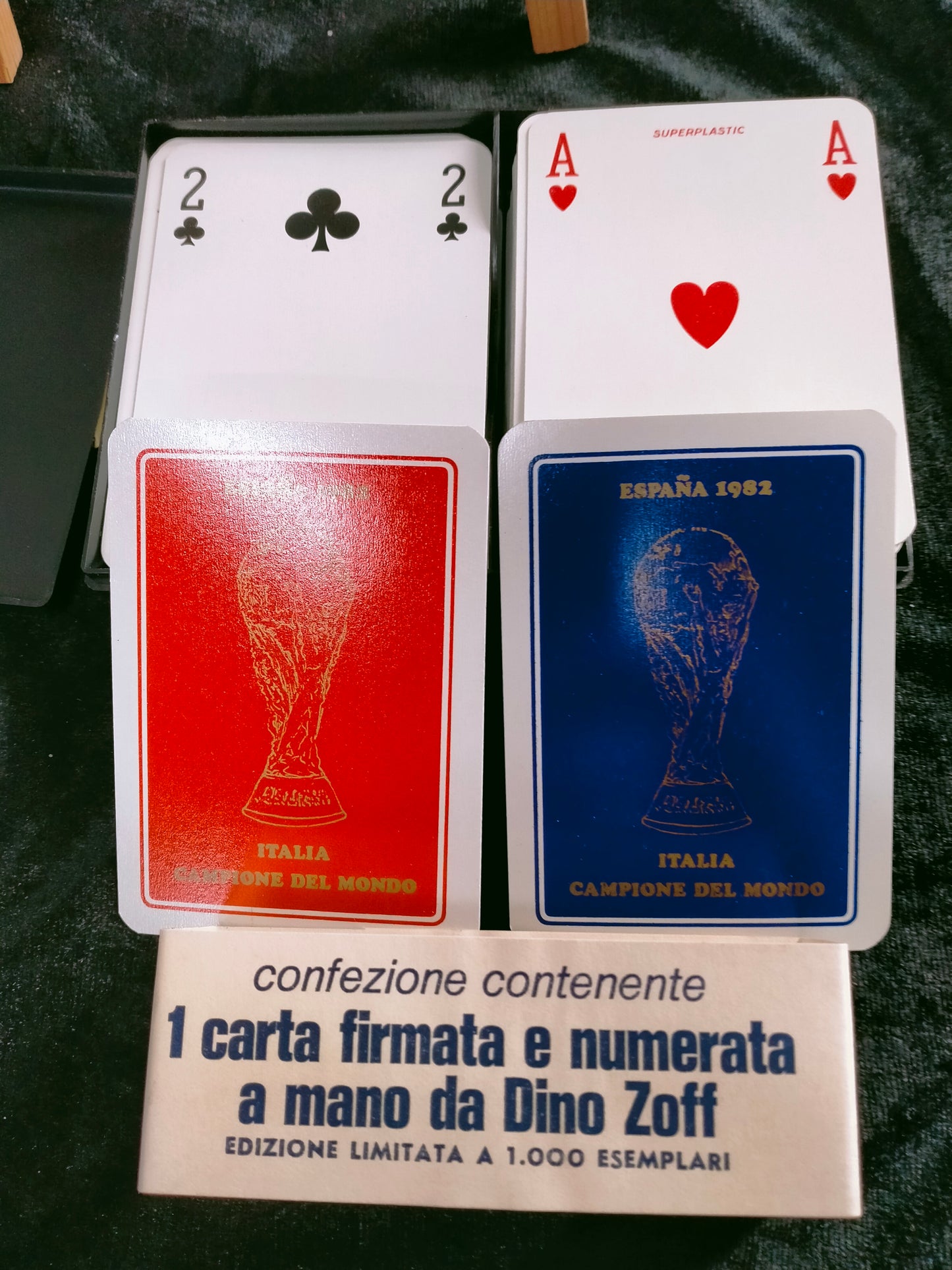 Carte da gioco “Italia campione del mondo”. Spagna 1982. Tiratura limitata a 1000 esemplari