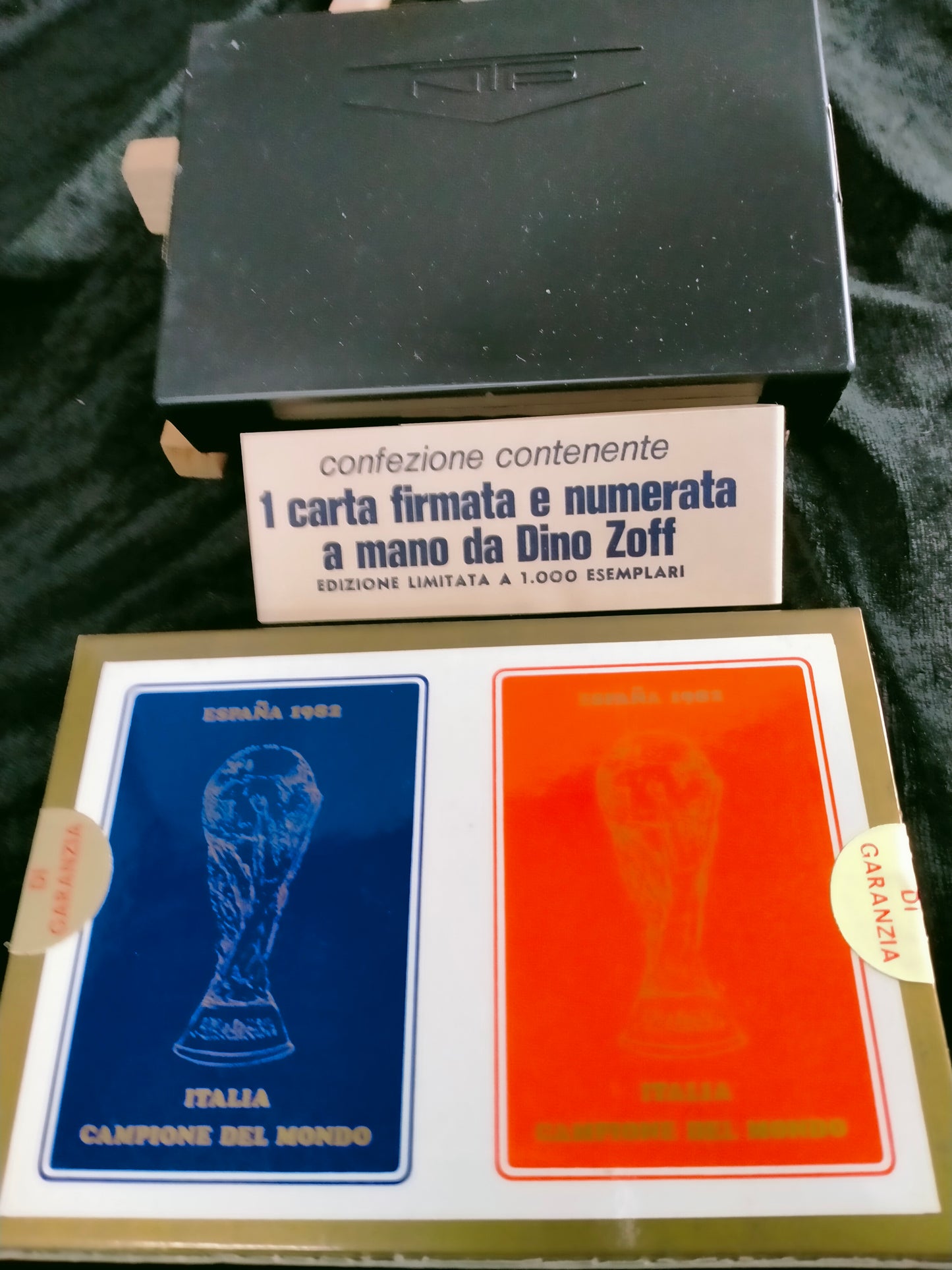 Carte da gioco “Italia campione del mondo”. Spagna 1982. Tiratura limitata a 1000 esemplari