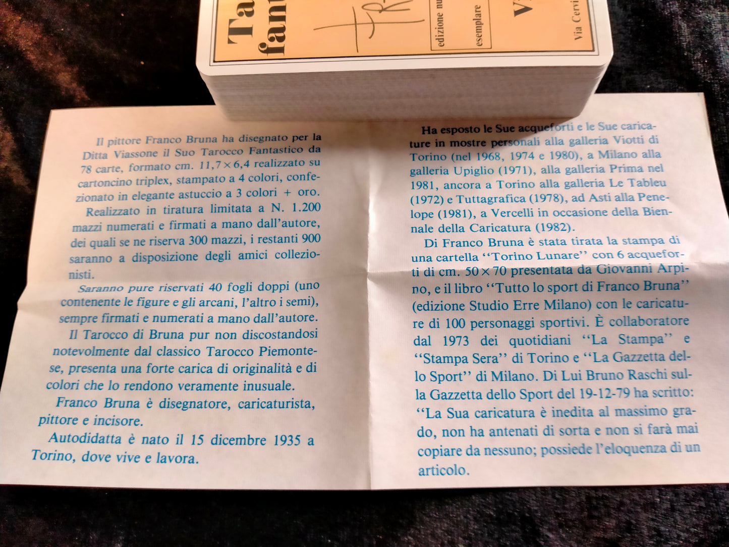 Franco Bruna - Cartes de tarot - Tarot fantastique - Italie - 1980-1990