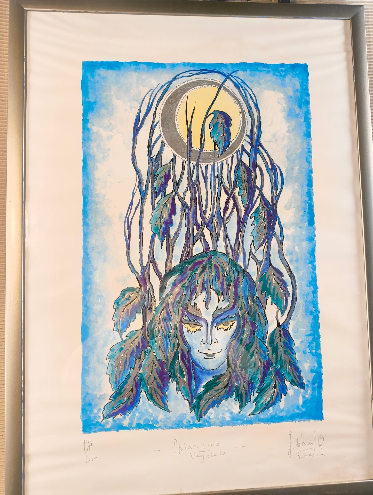 Lithographie « Apparition végétale » de Guido De Bonis