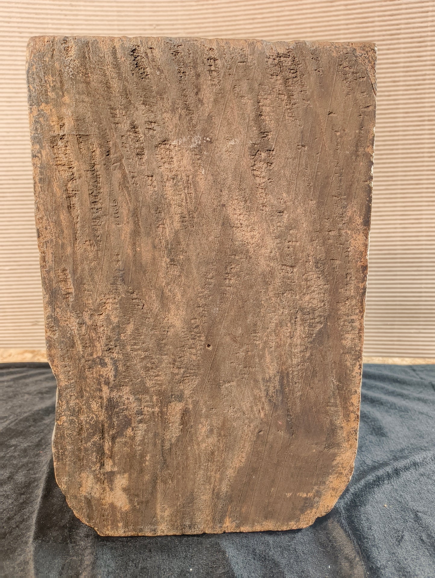 Sheesham wood sculpture of Vishnu with two avatars - late 1800s - India