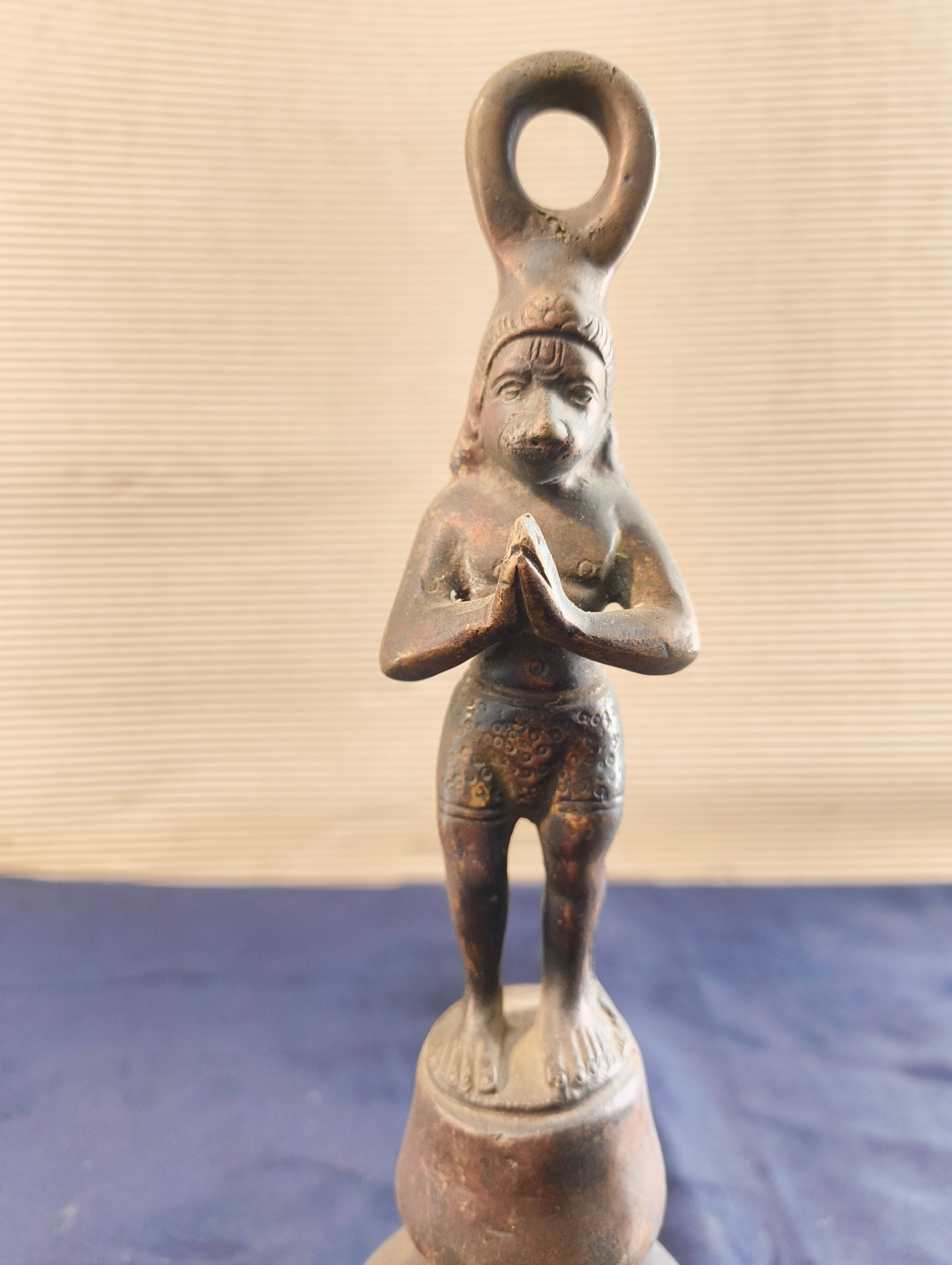 Cloche - Bronze - Hanuman - Instrument de temple - Inde - milieu du XXe siècle