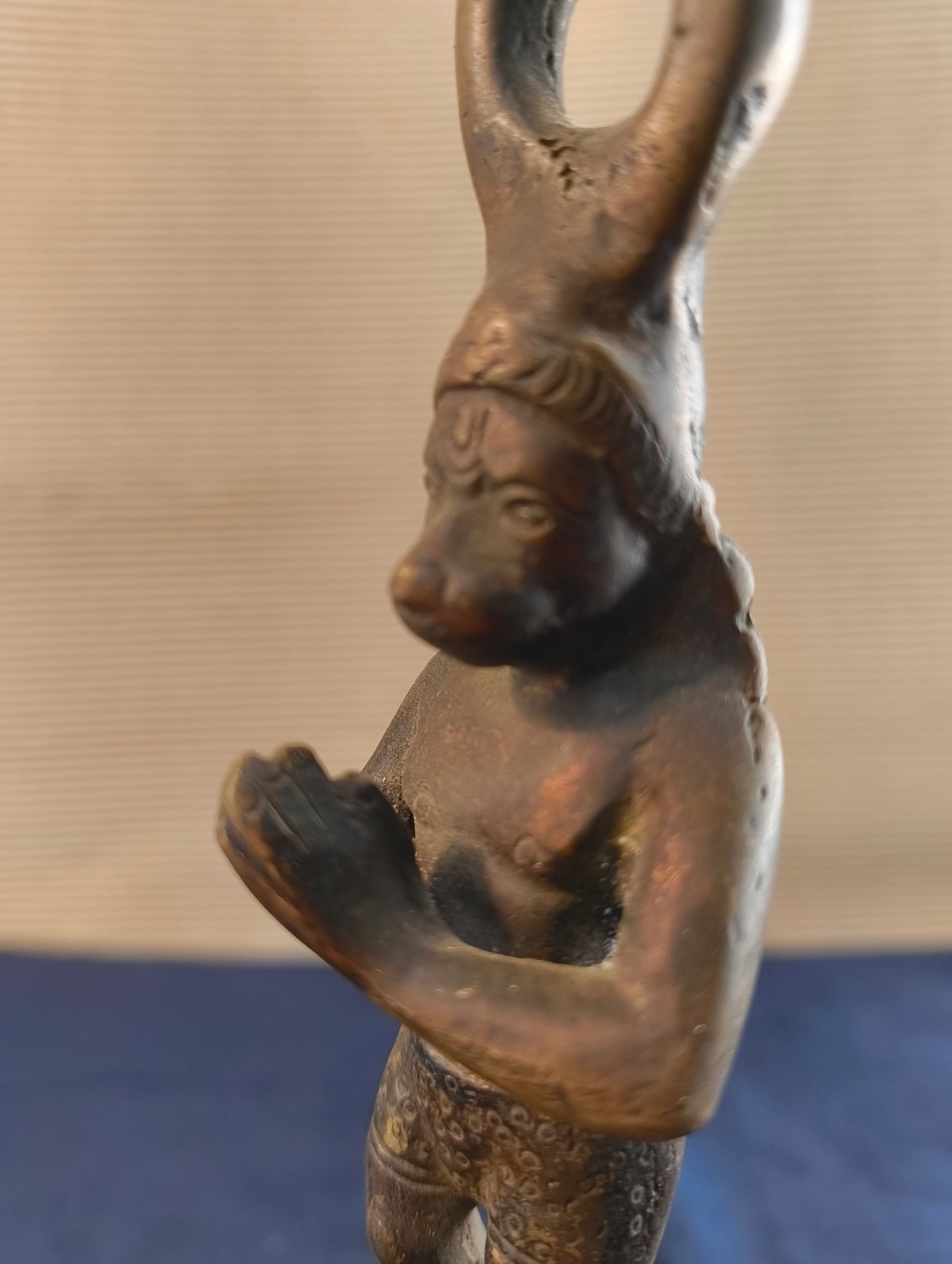 Cloche - Bronze - Hanuman - Instrument de temple - Inde - milieu du XXe siècle