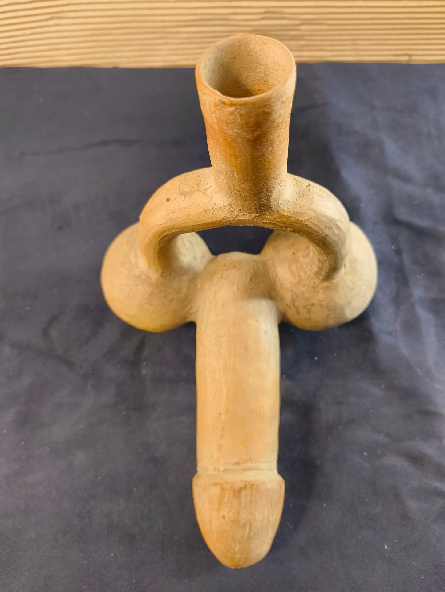 Copy of a Moche Culture terracotta vase - Phallic bottle - Peru - 20th century