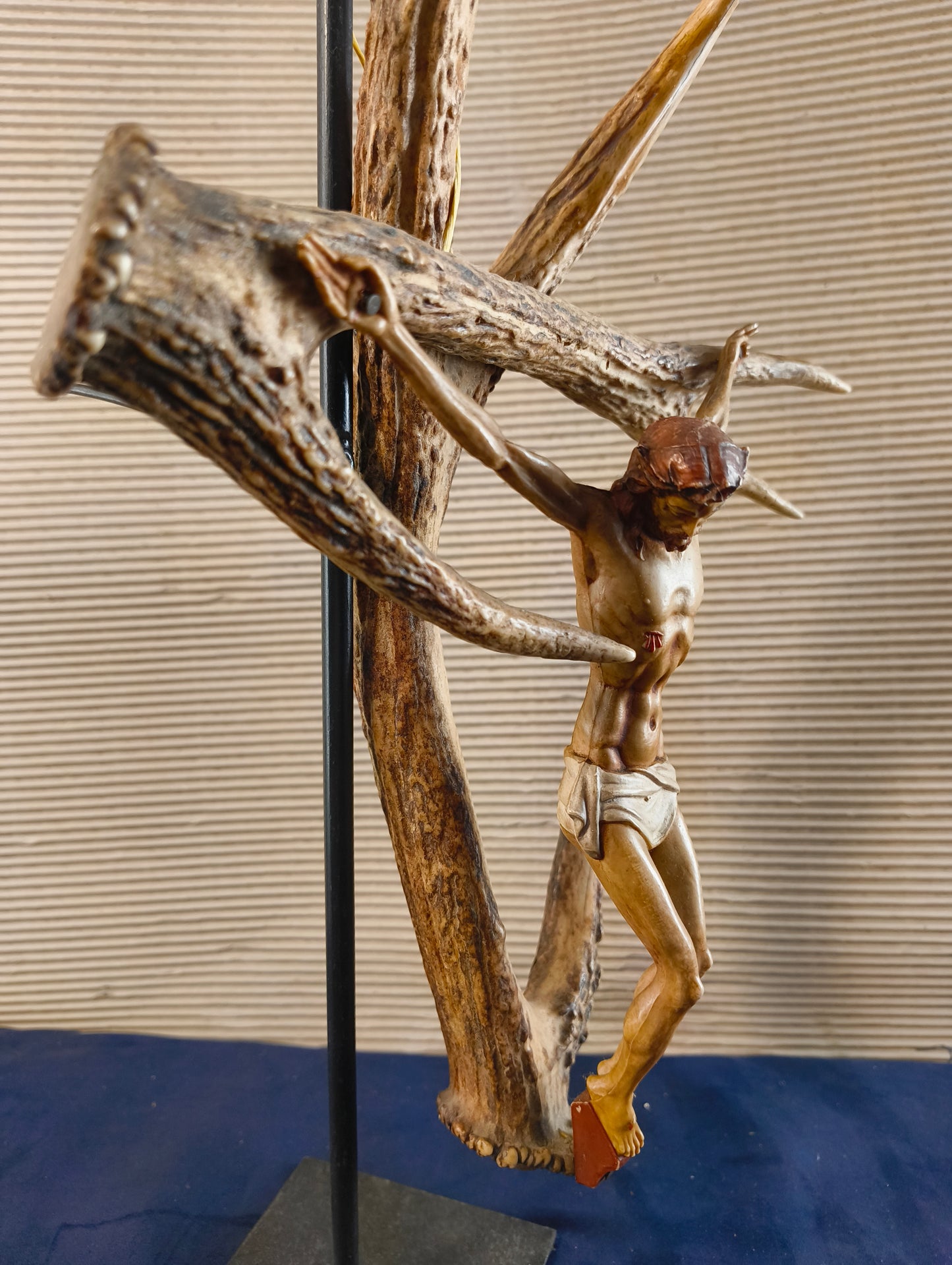 Crucifix with red deer antlers - Black Forest - Germany