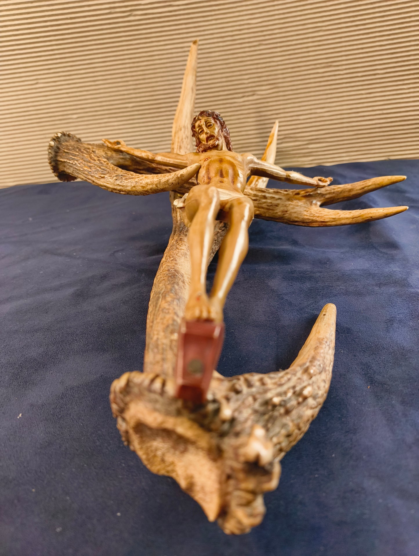 Crucifix with red deer antlers - Black Forest - Germany