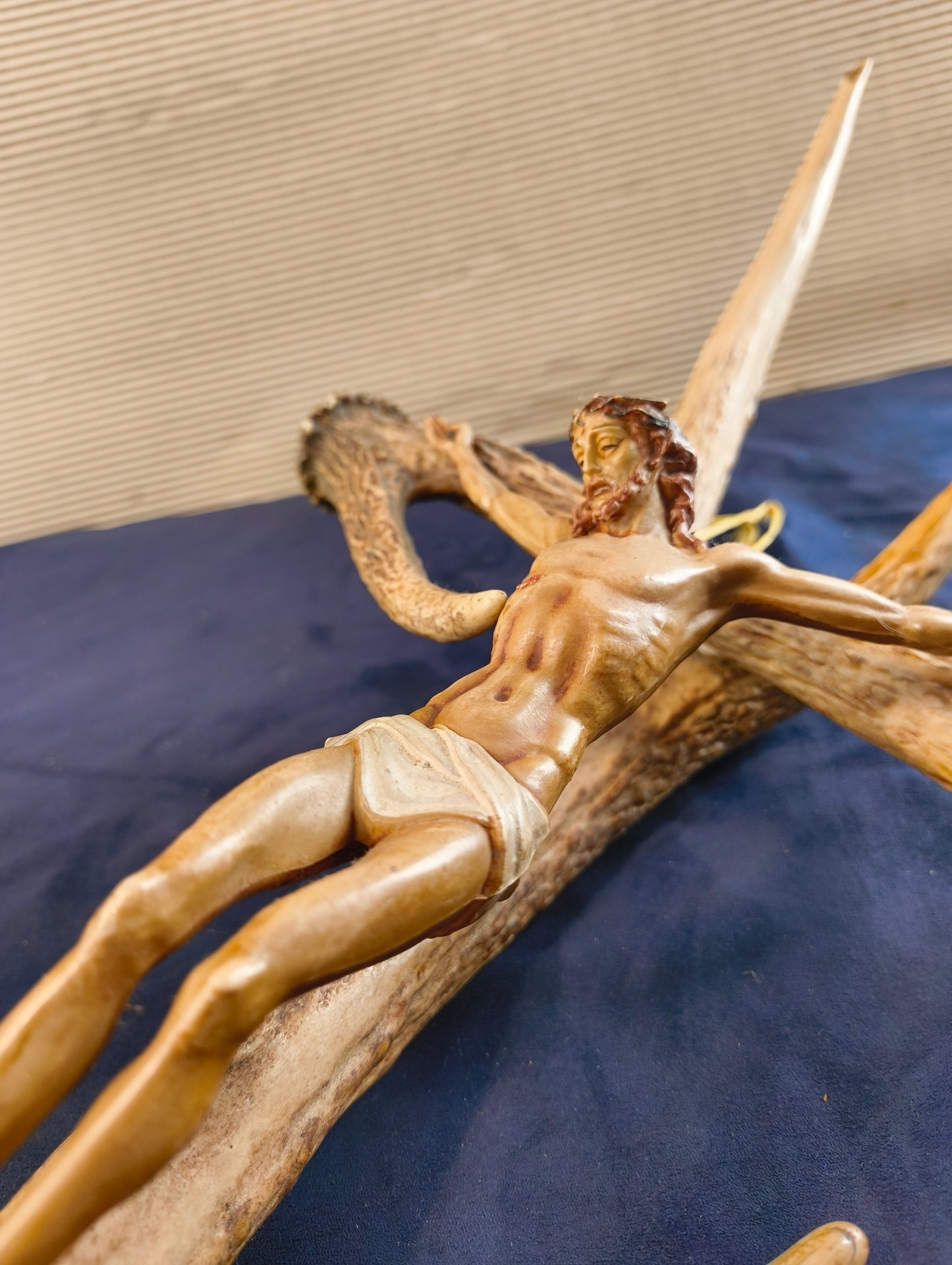 Crucifix with red deer antlers - Black Forest - Germany