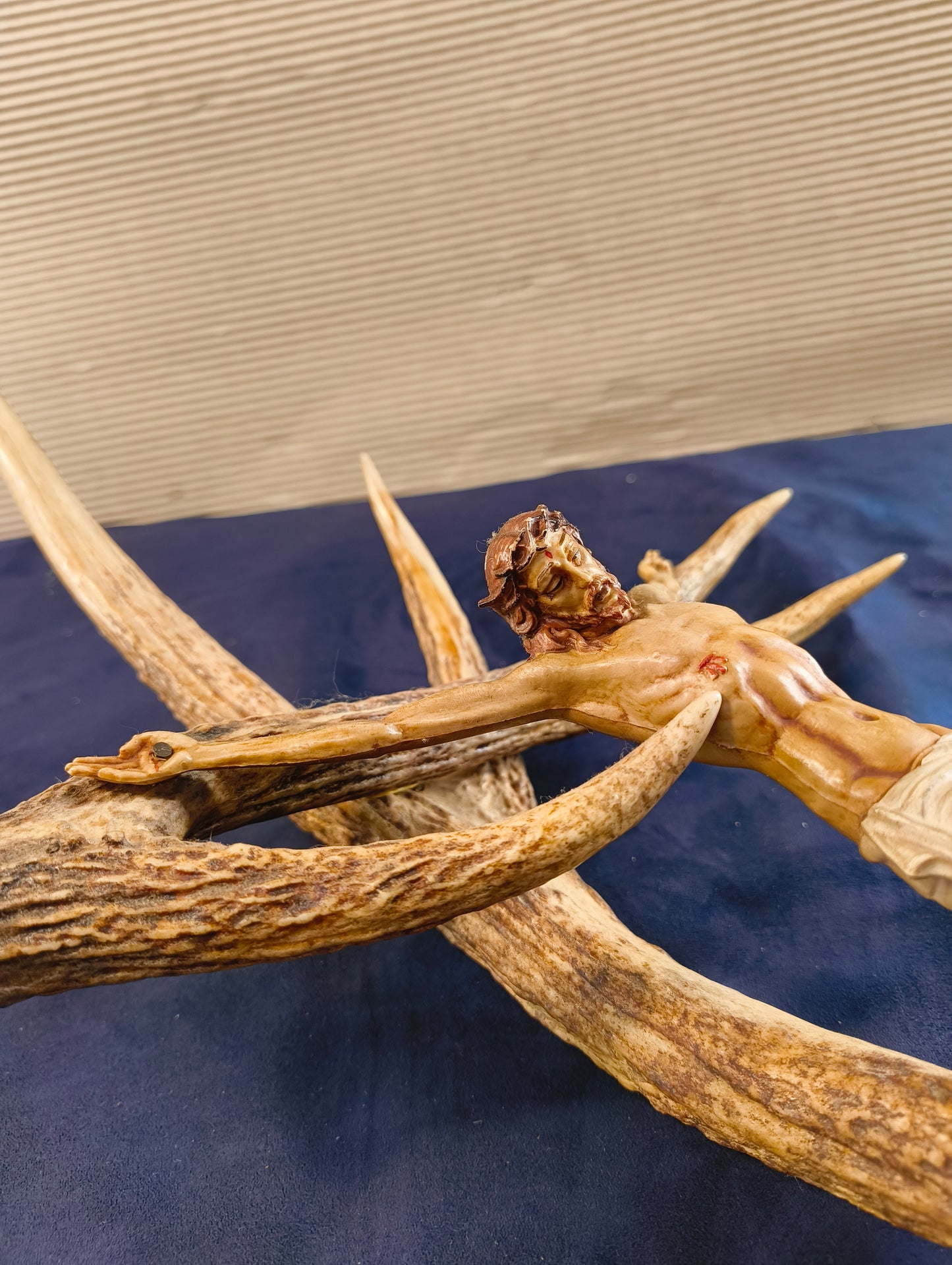 Crucifix with red deer antlers - Black Forest - Germany