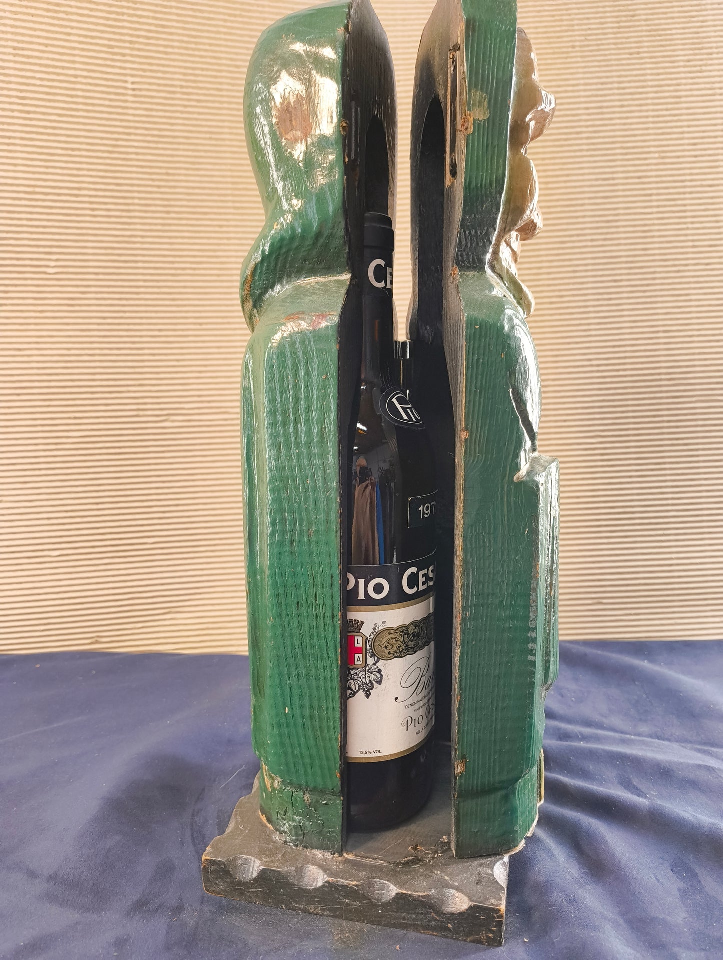 Scatola portabottiglie antropomorfa "Diablo verde" - Spagna - 1950/1960
