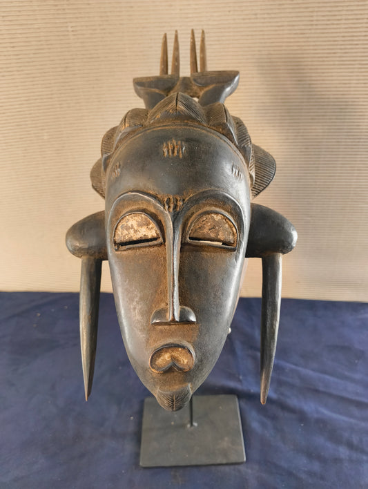 Maschera ritratto Mblo, Baoulé (Baule - Bawule) - Costa d'Avorio - 1970 circa