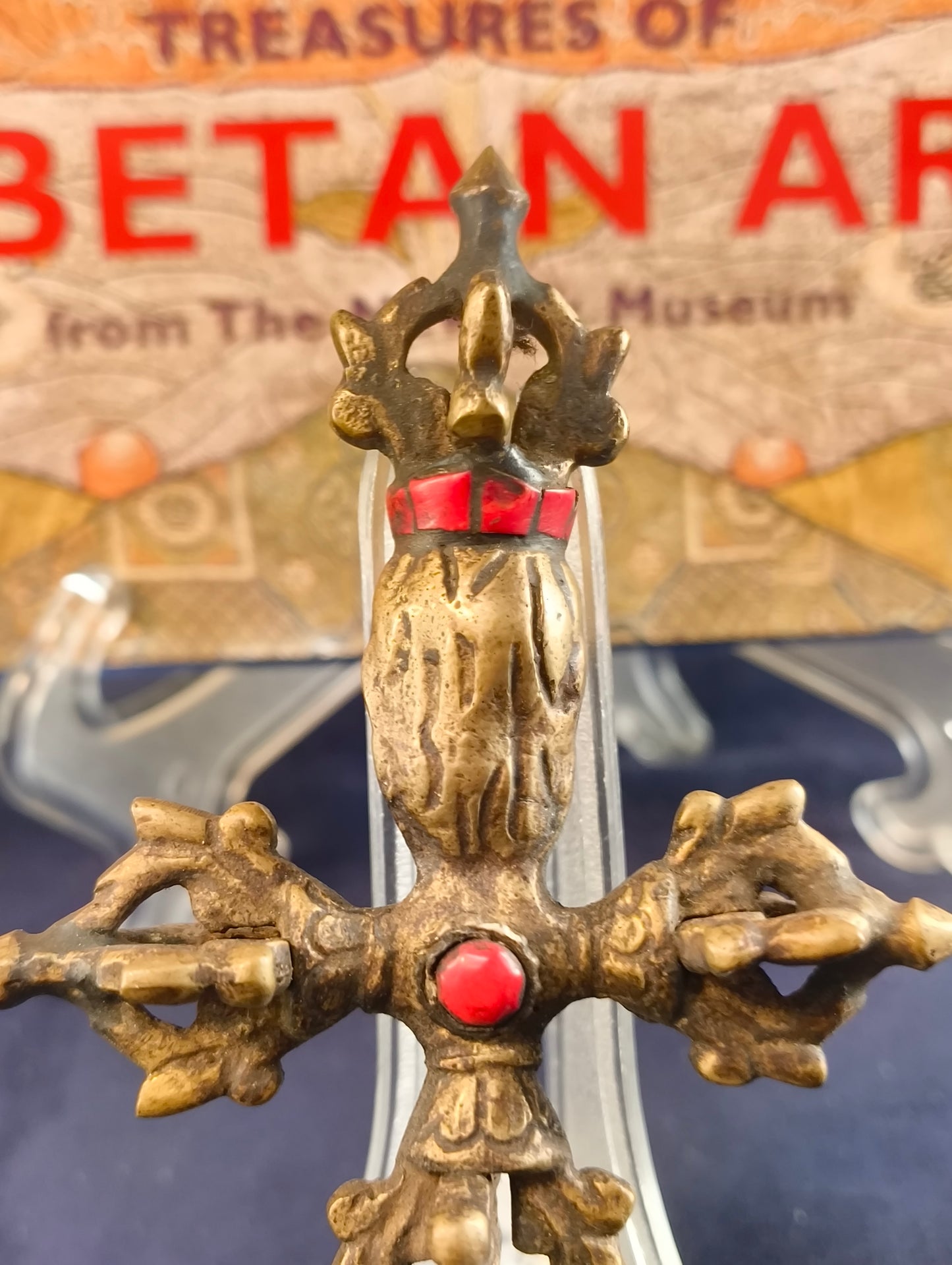 Doppio Vajra Kartika Vajrajogini - Tibet - fine XX° secolo Ottone - Turchese - Corallo