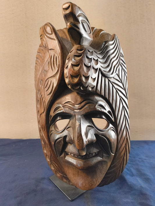 Maschera sacerdote del Dio Quetzalcóatl - legno - Messico centro meridionale - fine XX° sec.