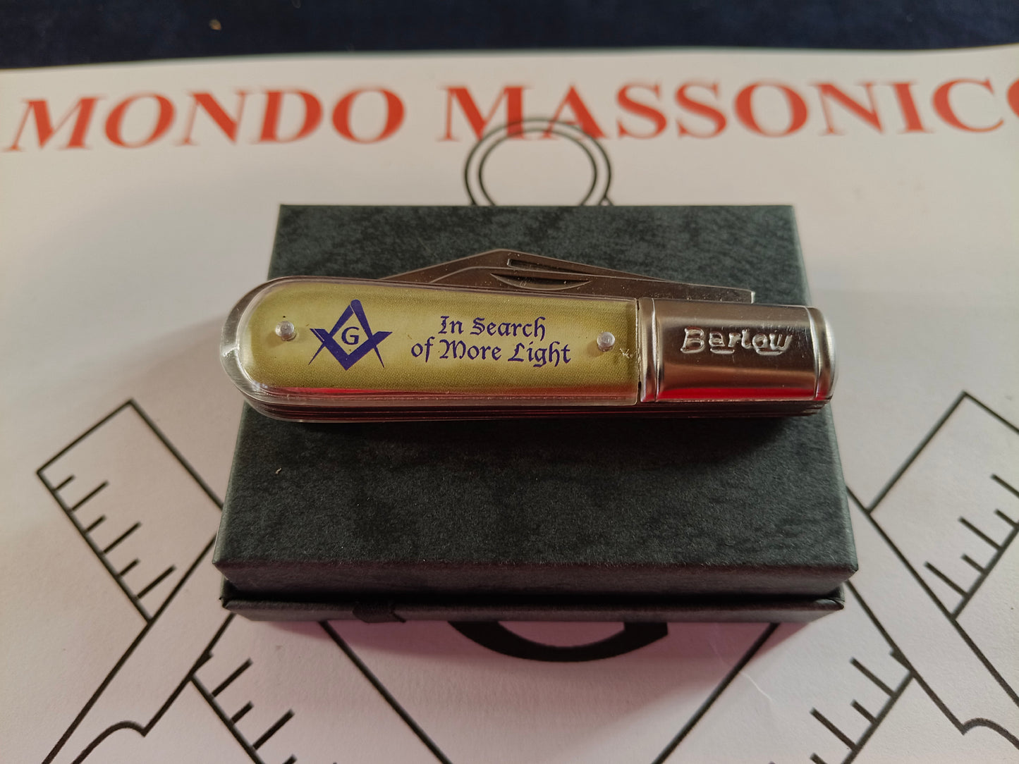 2 coltellini massonici in acciaio con simboli e scritte - Inghilterra - fine XX° Secolo