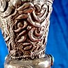 Antico timbro sigillo x ceralacca in lega Argento, Copale, Turchese - Tibet - 19° secolo