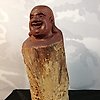 Statue - Palissandre - Bouddha rieur - Chine - Seconde moitié du XXe siècle