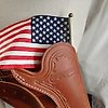 Oklahoma Leather Miami LT. - Colt Belt (2) - Leather, metal USA - Late 20th century