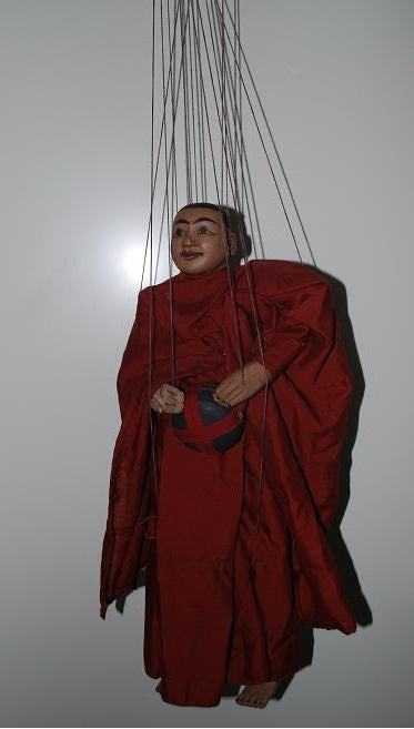 Rare Buddhist Monk Puppet - Burma 1970