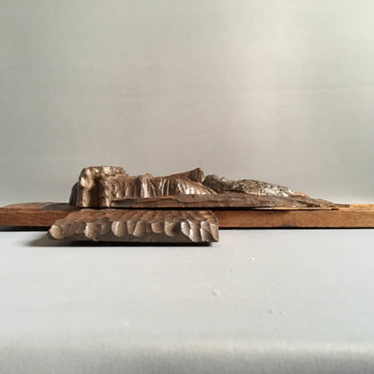 Large Crucifix - Flemish Wooden Sculpture - 61 cm - First half of the 20th century