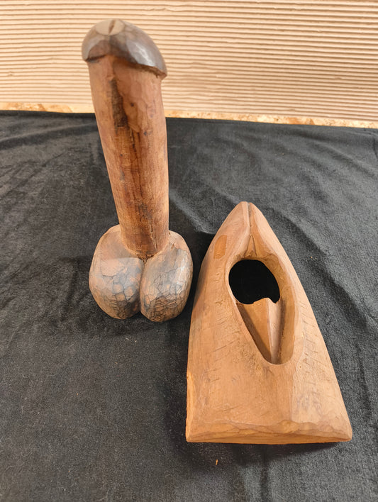 Lingam and Yoni tantric representation - Nepal - late 19th century early 20th century 