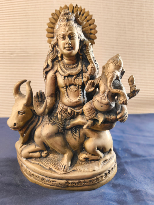 Statue - Bronze - Shiva - Nandi - Ganesh - Inde - Seconde moitié du XXe siècle
