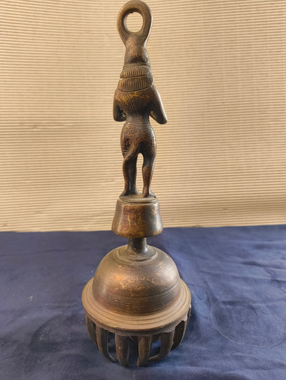 Cloche - Bronze - Hanuman - Instrument de temple - Inde - milieu du XXe siècle 