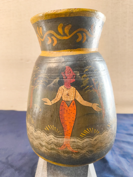Vase rituel - Bois - Inde - Seconde moitié du XIXe siècle 