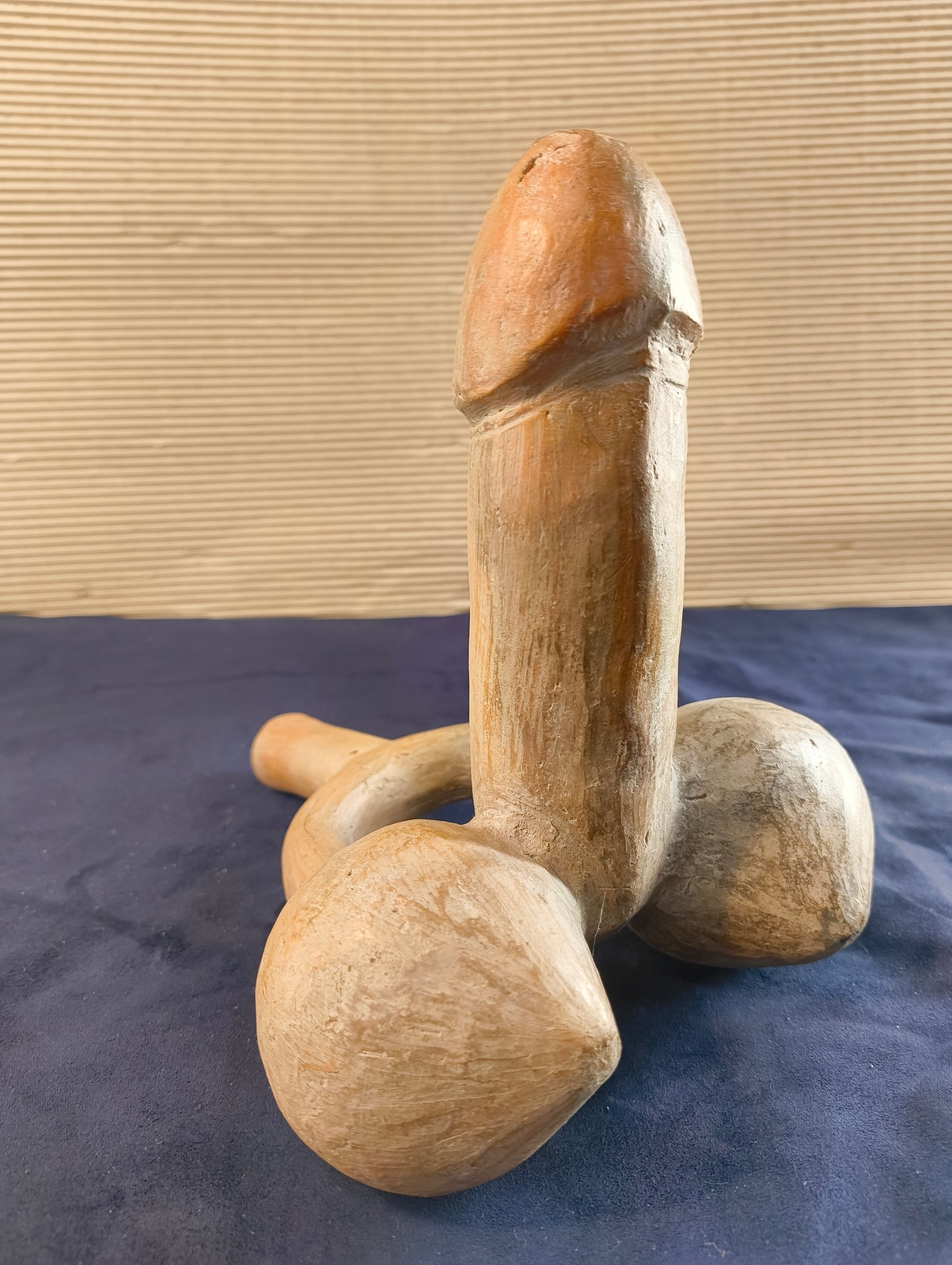 Copy of a Moche Culture terracotta vase - Phallic bottle - Peru - 20th century