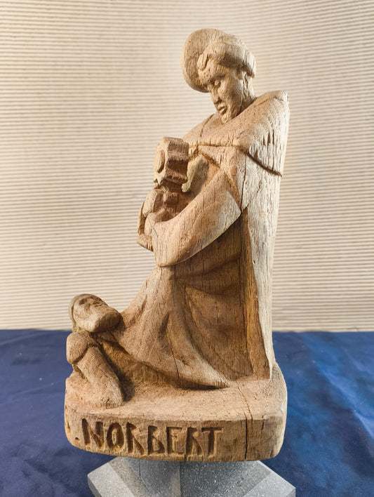 Statue en bois de Saint Norbert - Allemagne - Europe - Début du XXe siècle