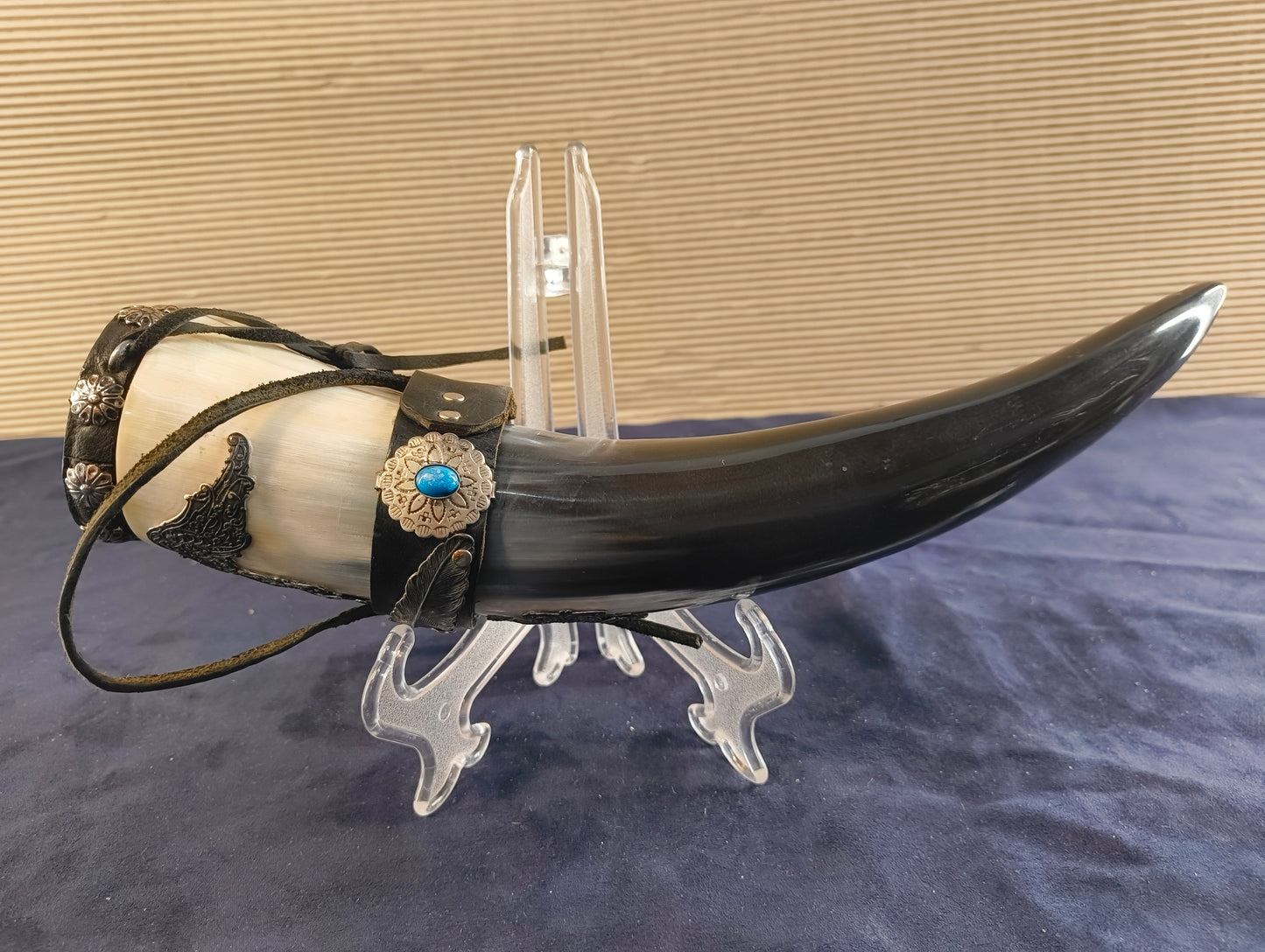 Buffalo horn container for sacred herbs - Cherokee - Oklahoma - USA early 21st century.
