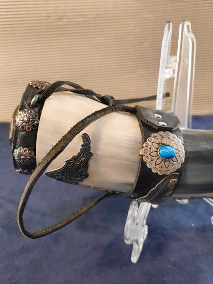 Buffalo horn container for sacred herbs - Cherokee - Oklahoma - USA early 21st century.