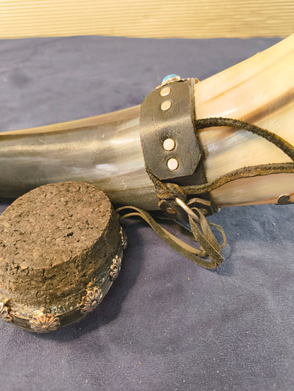Buffalo horn container for sacred herbs - Cherokee - Oklahoma - USA early 21st century.