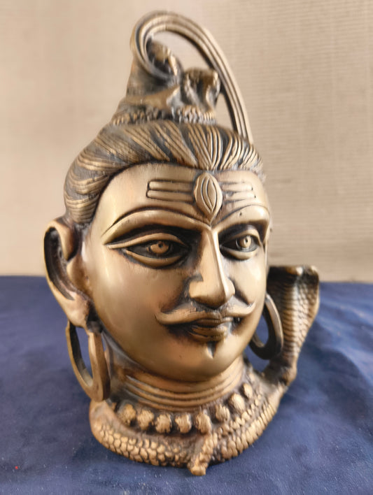 Tête en bronze de Shiva - Inde - Seconde moitié du XXe siècle
