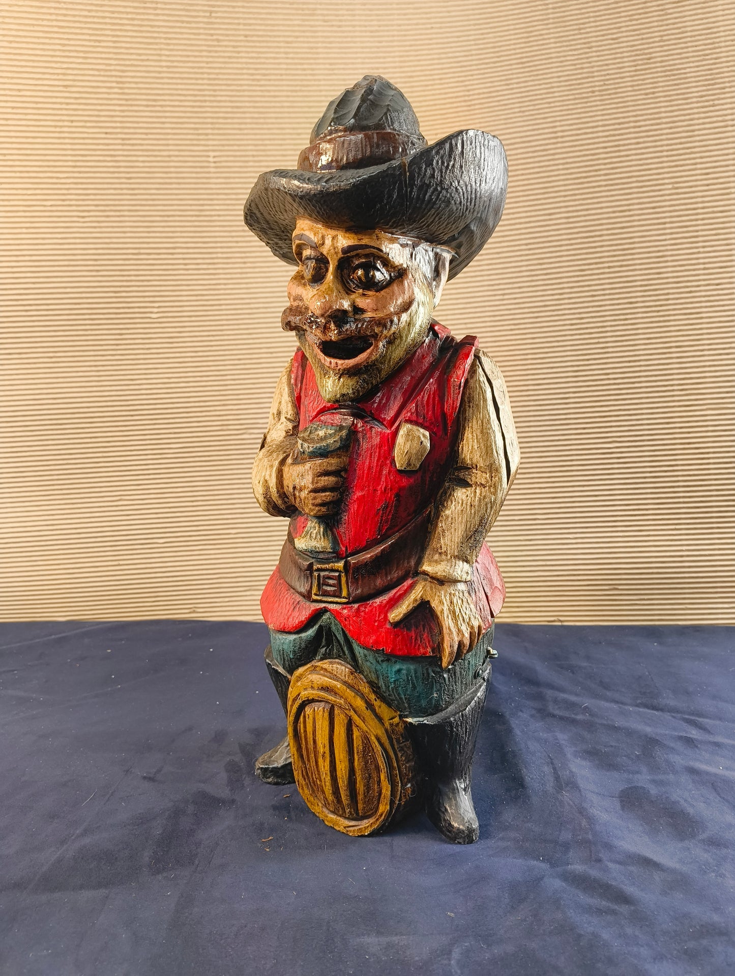 Porte-bouteille anthropomorphe « Le Saint Buveur » - Espagne - 1950/1960