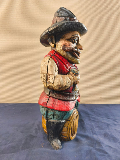 Porte-bouteille anthropomorphe « Le Saint Buveur » - Espagne - 1950/1960