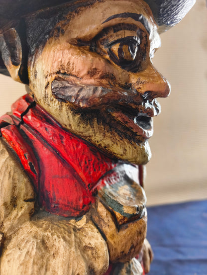 Porte-bouteille anthropomorphe « Le Saint Buveur » - Espagne - 1950/1960