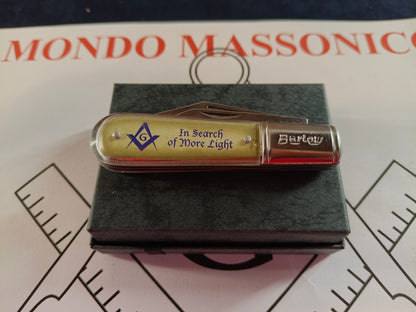 2 coltellini massonici in acciaio con simboli e scritte - Inghilterra - fine XX° Secolo