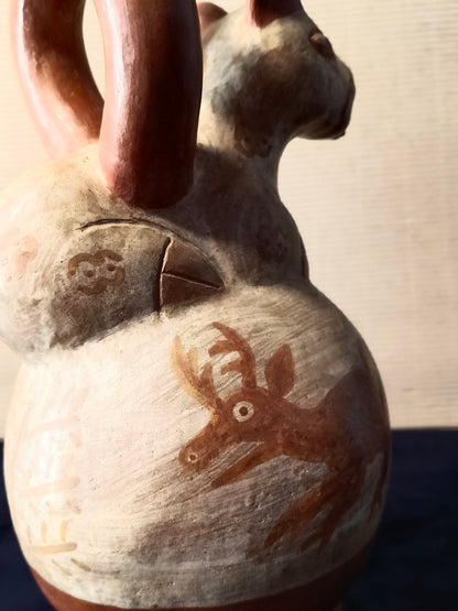 Copia vaso precolombiano zoomorfo - Stile Mochica - Perù - XX secolo