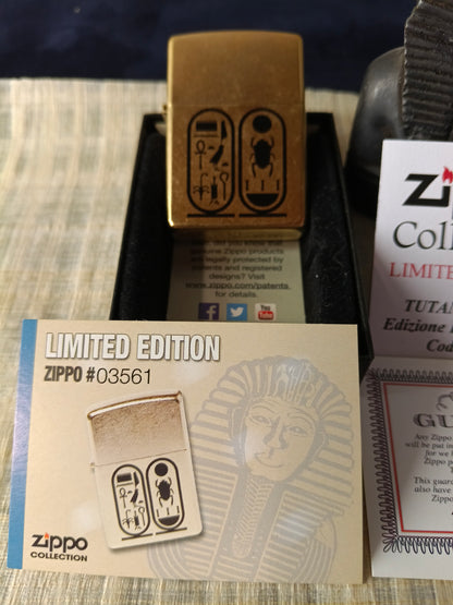 Accendino Zippo Tutamkhamen con statuetta faraone - U.S.A. -Egitto  -  2016
