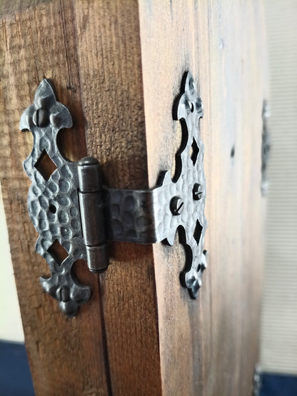 Icona trittico in legno Madonna di Kazan e due Santi - 1920/1930 - Francia del Nord