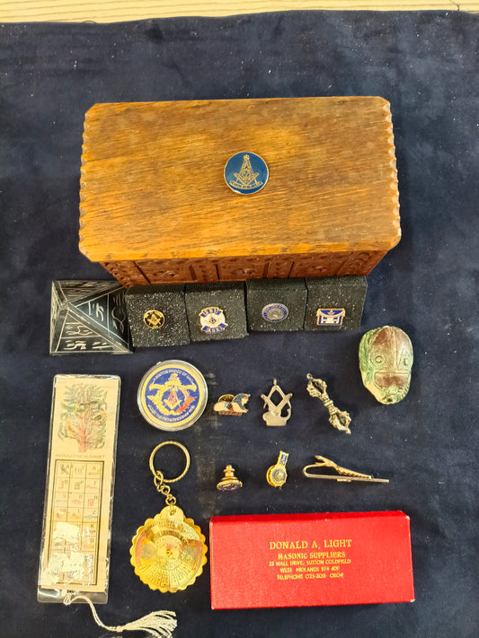 Scatola massonica con regalie - Italia - 1970/80