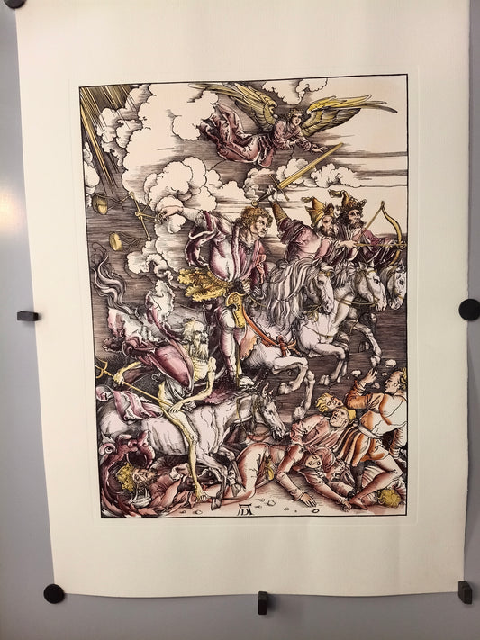 Albrecht Durer (after) - I 4 Cavalieri dell'Apocalisse - Tecnica mista - Non firmato - 1980