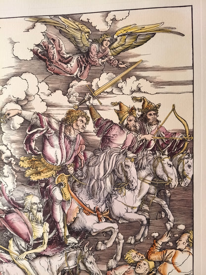 Albrecht Durer (after) - I 4 Cavalieri dell'Apocalisse - Tecnica mista - Non firmato - 1980