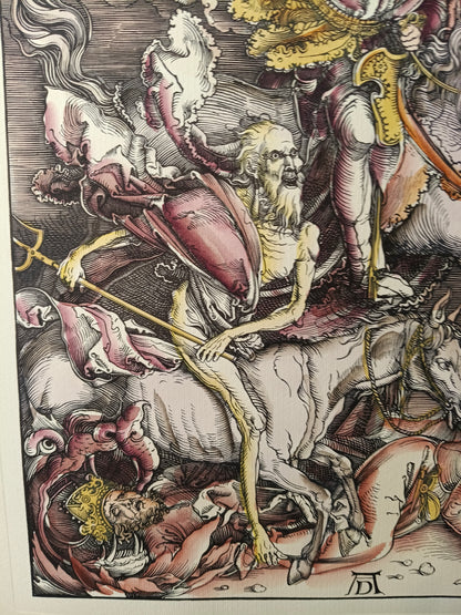 Albrecht Durer (after) - I 4 Cavalieri dell'Apocalisse - Tecnica mista - Non firmato - 1980