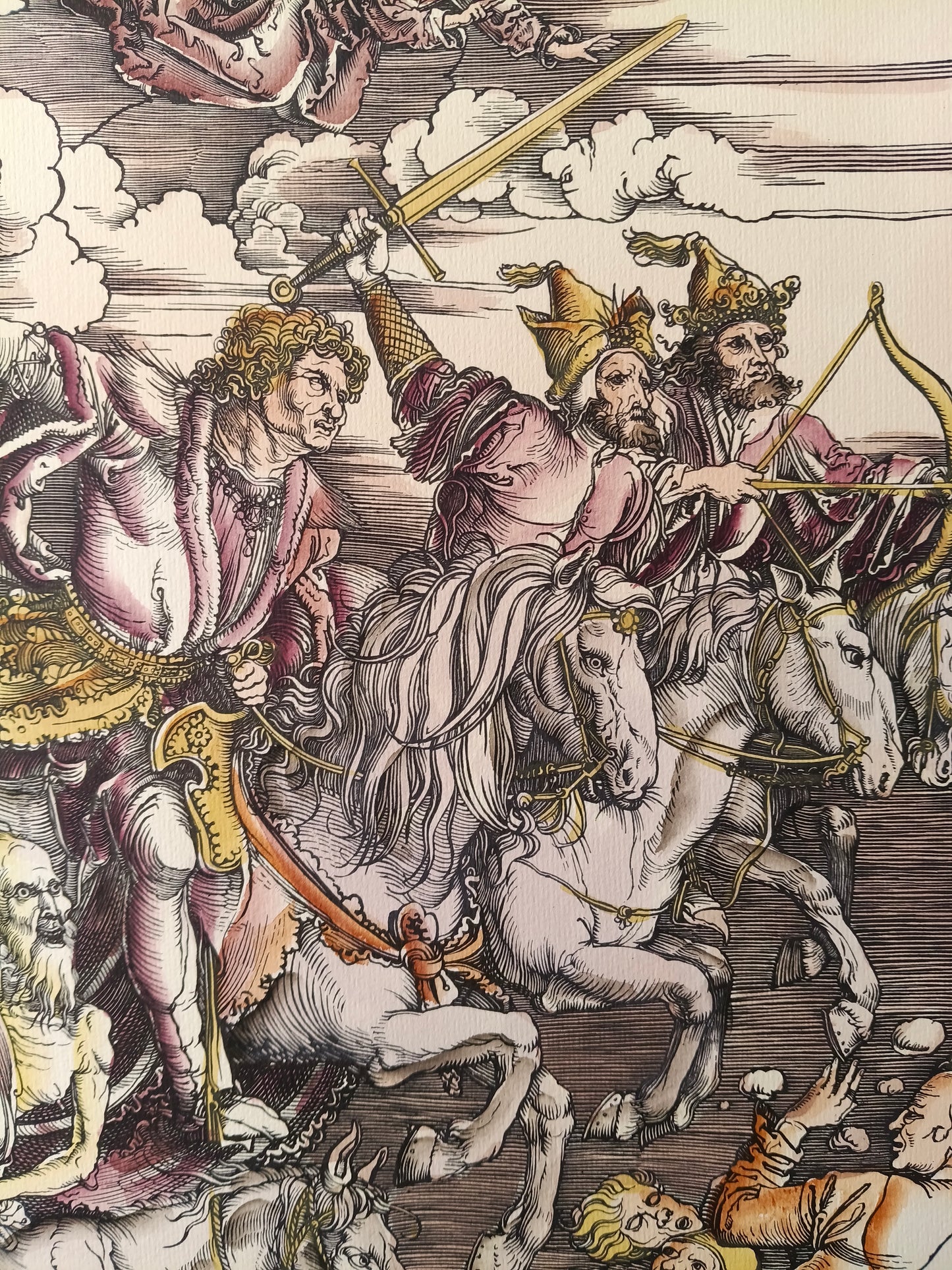 Albrecht Durer (after) - I 4 Cavalieri dell'Apocalisse - Tecnica mista - Non firmato - 1980