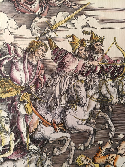 Albrecht Durer (after) - I 4 Cavalieri dell'Apocalisse - Tecnica mista - Non firmato - 1980