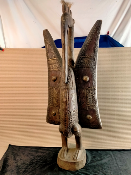 Statua Uccello Calao - Senufo - Costa d'Avorio - Africa - 1970/1980 - Altezza 84 cm.
