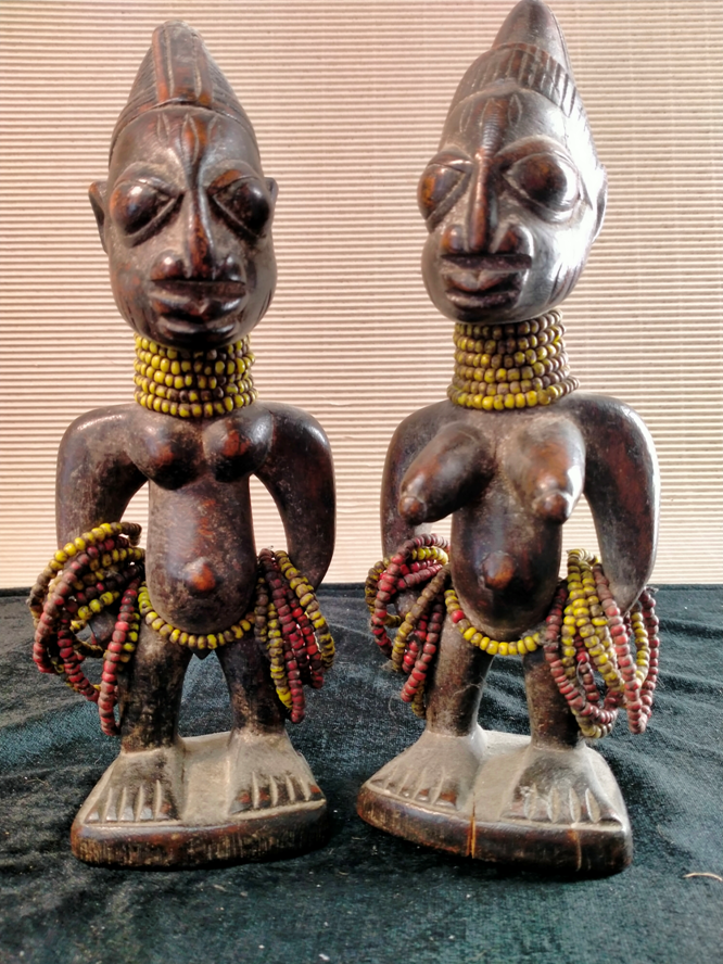 Coppia di Ibeji - Feticci - Yoruba - Africa  - seconda metà del XX secolo