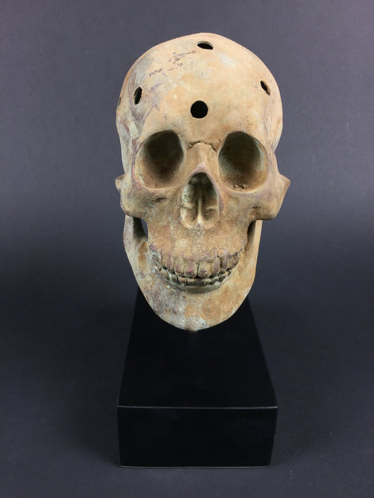 Bronze Human Skull Replica - East Java 